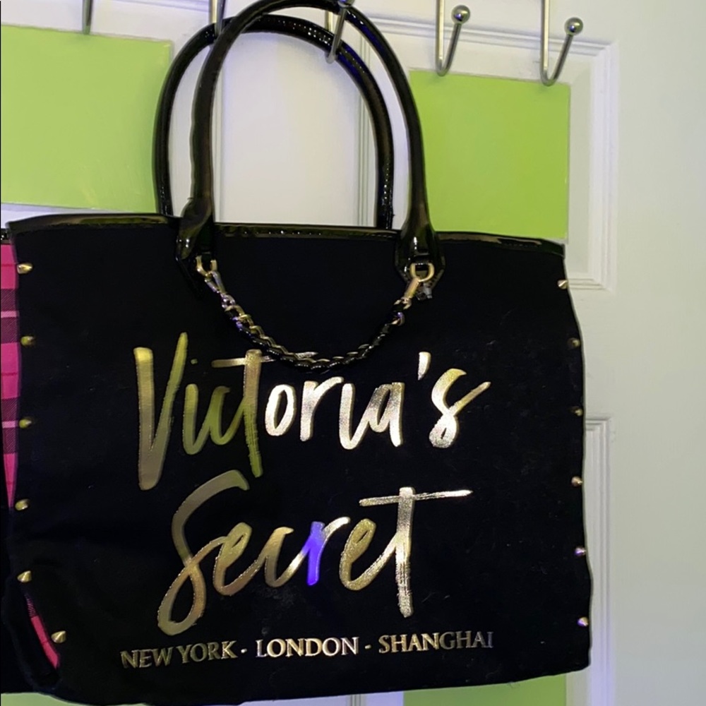 Victoria Secret Plaid City Tote Bag